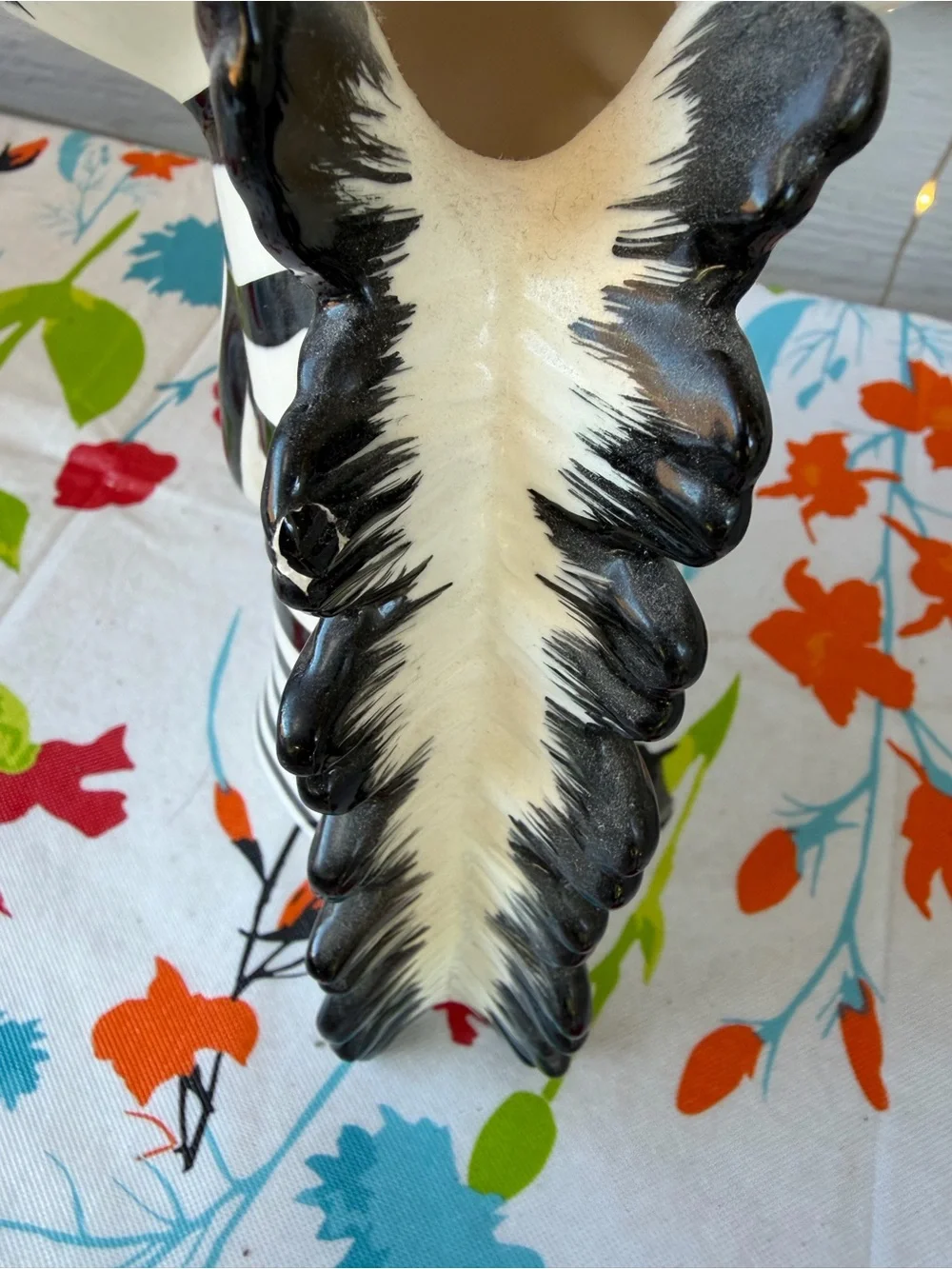 Vintage Fitz & Floyd Zebra Head Vase Ceramic